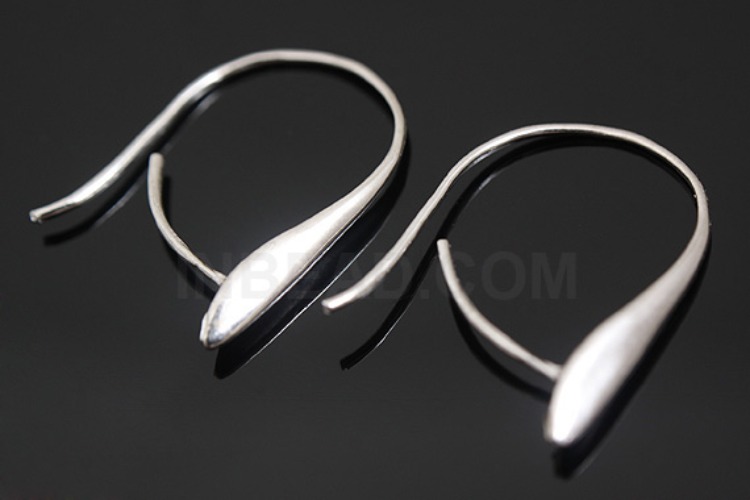 K025-Rhodium Plated-(1pairs)-22mm Hook Earring-Wholesale Silver Earrings, [PRODUCT_SEARCH_KEYWORD], JEWELFINGER-INBEAD, [CURRENT_CATE_NAME]