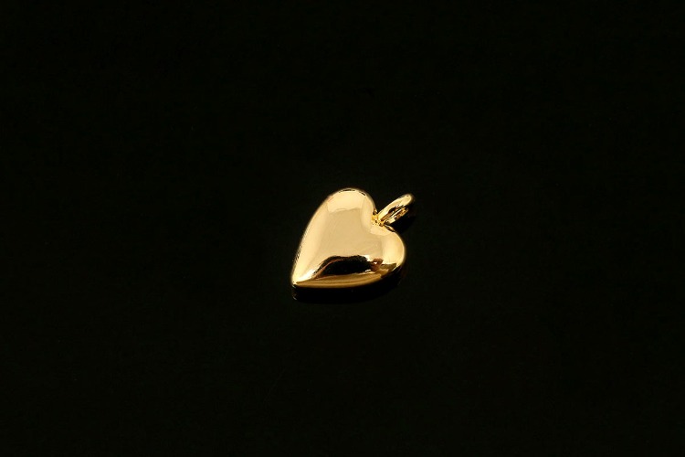 [W] K424-Gold Plated-(20pcs)-7*10.5mm Tiny Heart Charms-Small Heart Pendant-Wholesale Charms, [PRODUCT_SEARCH_KEYWORD], JEWELFINGER-INBEAD, [CURRENT_CATE_NAME]