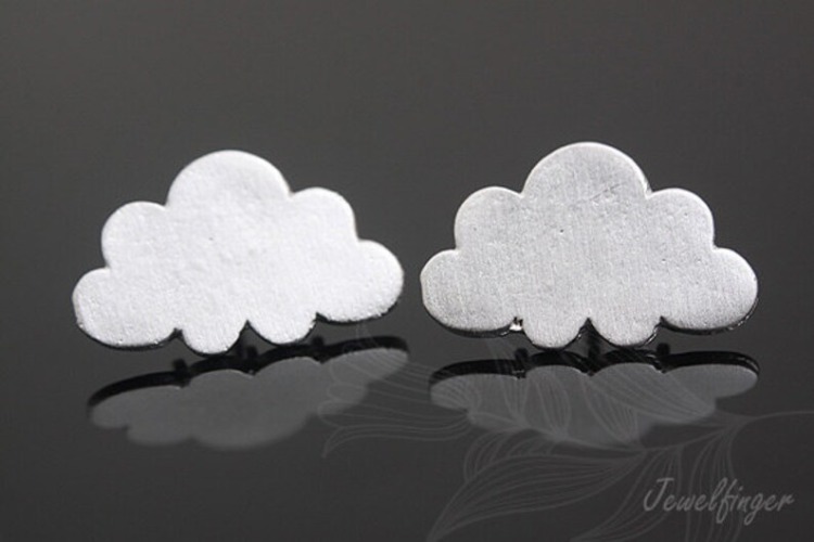 K237-Rhodium Plated-(1pairs)-Cloud Earring-Wholesale Silver Earrings, [PRODUCT_SEARCH_KEYWORD], JEWELFINGER-INBEAD, [CURRENT_CATE_NAME]