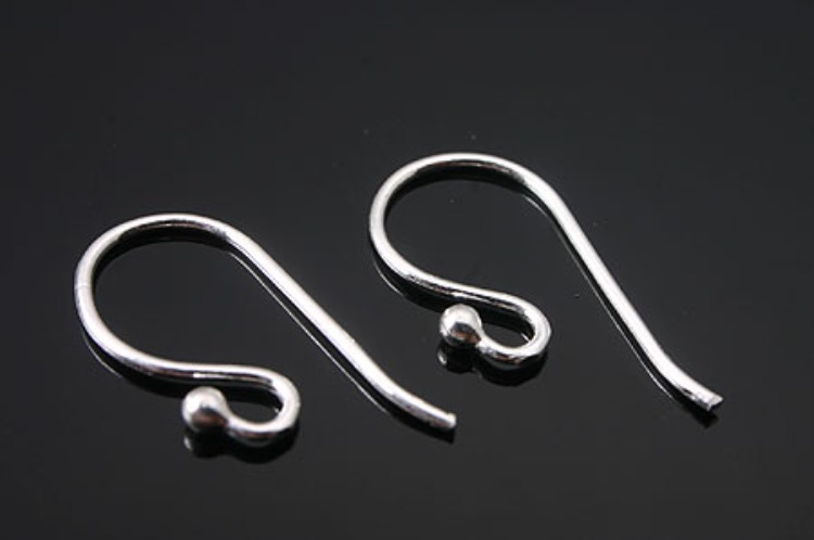 [W] K159-Non Plated-(10pairs)-2mm Ball Earwires-French Hook Ear Wire-French Wire Hook-Wholesale Silver Earrings, [PRODUCT_SEARCH_KEYWORD], JEWELFINGER-INBEAD, [CURRENT_CATE_NAME]
