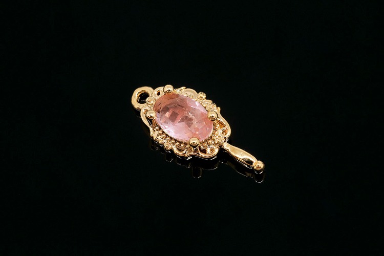 [W] K1065-Gold Plated-(20pcs)-Tiny Glass Hand Mirror Charms-Mirror Pendant-Peach Color-Wholesale Charms, [PRODUCT_SEARCH_KEYWORD], JEWELFINGER-INBEAD, [CURRENT_CATE_NAME]