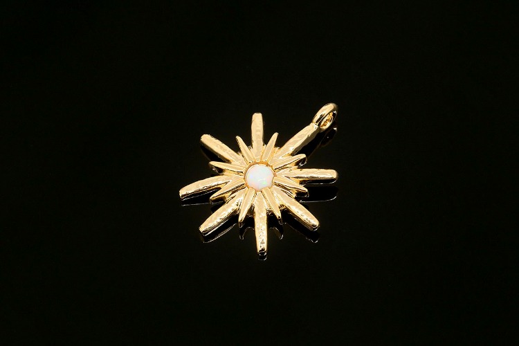 M1989-Gold Plated-(2pcs)-Tiny Sun Charms-Opal Sun Pendant-Wholesale Pendants, [PRODUCT_SEARCH_KEYWORD], JEWELFINGER-INBEAD, [CURRENT_CATE_NAME]