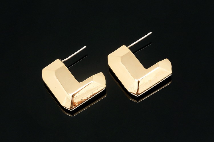 [W] CH2050-Gold Plated-(10pairs)-20mm Unique Earrings-Jewelry Findings-Silver Post, [PRODUCT_SEARCH_KEYWORD], JEWELFINGER-INBEAD, [CURRENT_CATE_NAME]
