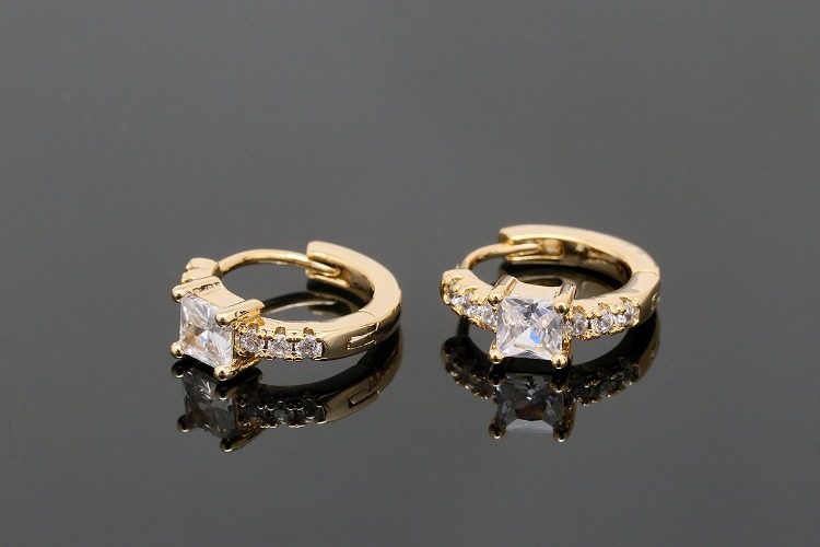 [W] CH2052-Gold Plated (10pairs)-CZ Round Lever Back Earrings-Nickel Free, [PRODUCT_SEARCH_KEYWORD], JEWELFINGER-INBEAD, [CURRENT_CATE_NAME]