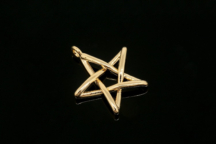 H321-Gold Plated-(2pcs)- Star Charms-Tiny Star Pendant-Wholesale Charms, [PRODUCT_SEARCH_KEYWORD], JEWELFINGER-INBEAD, [CURRENT_CATE_NAME]