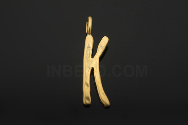 S1062-Matt Gold Plated-(2pcs)-Initial Pendant K-Jewelry Making-Wholesale Jewelry Finding-Jewelry Supplies-Wholesale Initial, [PRODUCT_SEARCH_KEYWORD], JEWELFINGER-INBEAD, [CURRENT_CATE_NAME]
