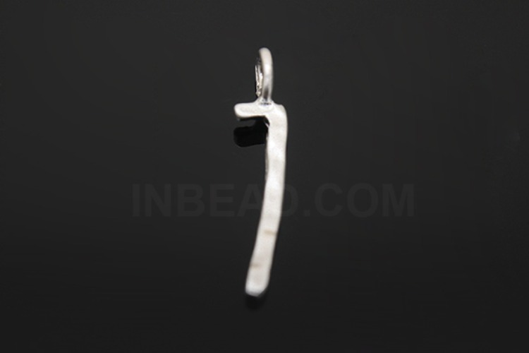 [W] S1121-Matt Rhodium Plated-(20pcs)-Hammered Brass Number Charms 7-Jewelry Making-Wholesale Jewelry Finding-Jewelry Supplies-Wholesale Number, [PRODUCT_SEARCH_KEYWORD], JEWELFINGER-INBEAD, [CURRENT_CATE_NAME]