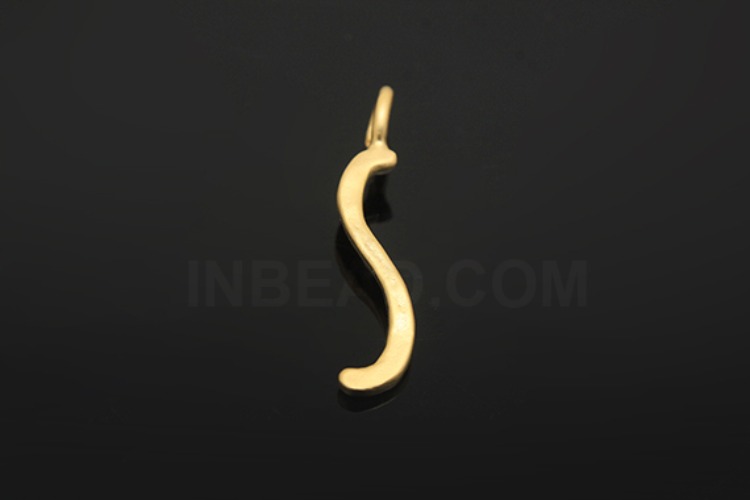 S1070-Matt Gold Plated-(2pcs)-Initial Pendant S-Jewelry Making-Wholesale Jewelry Finding-Jewelry Supplies-Wholesale Initial, [PRODUCT_SEARCH_KEYWORD], JEWELFINGER-INBEAD, [CURRENT_CATE_NAME]