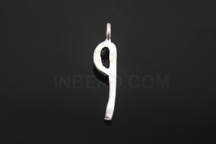 S1123-Matt Rhodium Plated-(2pcs)-Hammered Brass Number Charms 9-Jewelry Making-Wholesale Jewelry Finding-Jewelry Supplies-Wholesale Number, [PRODUCT_SEARCH_KEYWORD], JEWELFINGER-INBEAD, [CURRENT_CATE_NAME]