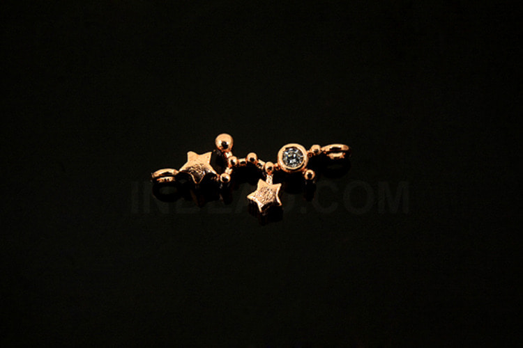 [W] S358 - Pink gold Plated-(20 pcs)- Sagittarius Cubic Pendant -Cubic Zodiac-Wholesale Zodiac, [PRODUCT_SEARCH_KEYWORD], JEWELFINGER-INBEAD, [CURRENT_CATE_NAME]