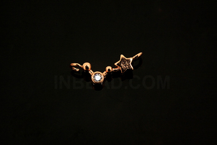 [W] S326 - Pink gold Plated-(20 pcs)- Aries Cubic Pendant -Cubic Zodiac-Wholesale Zodiac, [PRODUCT_SEARCH_KEYWORD], JEWELFINGER-INBEAD, [CURRENT_CATE_NAME]