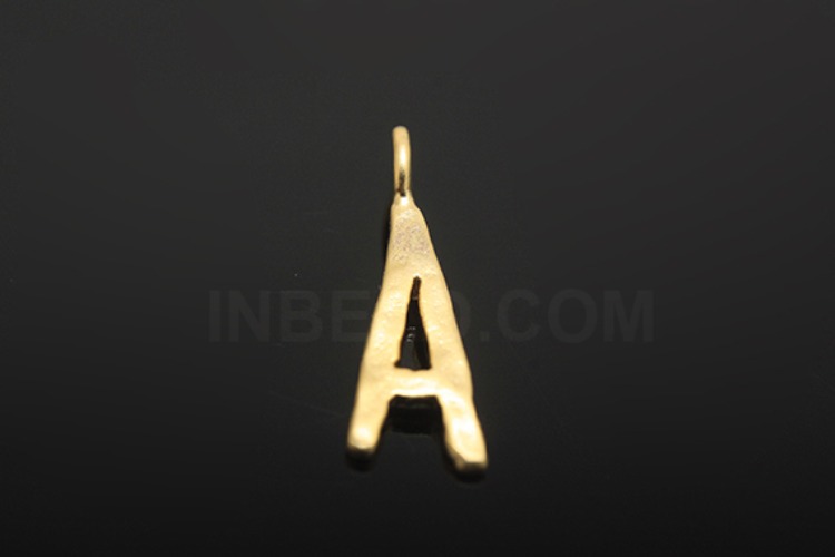 S1052-Matt Gold Plated-(2pcs)-Initial Pendant A-Jewelry Making-Wholesale Jewelry Finding-Jewelry Supplies-Wholesale Initial, [PRODUCT_SEARCH_KEYWORD], JEWELFINGER-INBEAD, [CURRENT_CATE_NAME]
