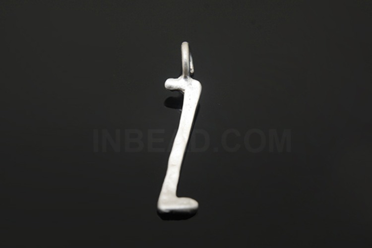S1113-Matt Rhodium Plated-(2pcs)-Hammered Brass Initial Z-Jewelry Making-Wholesale Jewelry Finding-Jewelry Supplies-Wholesale Initial, [PRODUCT_SEARCH_KEYWORD], JEWELFINGER-INBEAD, [CURRENT_CATE_NAME]