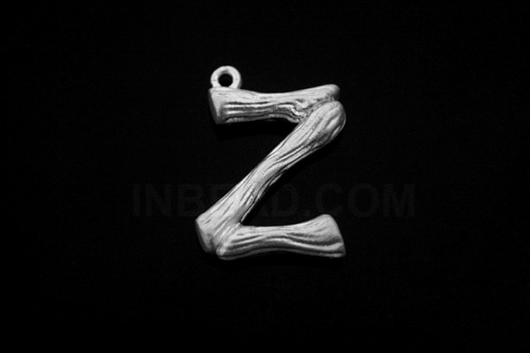 [W] S1312-Matt Rhodium Plated-(20pcs)-Initial Branch Pendant Z-Jewelry Making-Wholesale Jewelry Finding-Jewelry Supplies-Wholesale Initial, [PRODUCT_SEARCH_KEYWORD], JEWELFINGER-INBEAD, [CURRENT_CATE_NAME]
