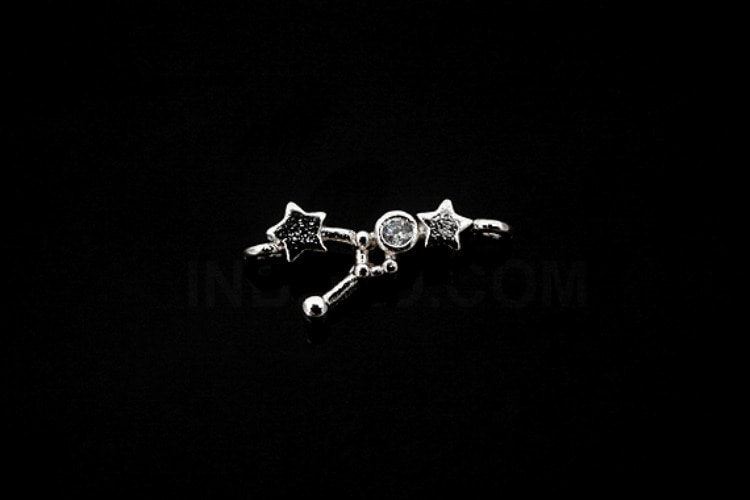 [W] S313 - Rhodium Plated-(20 pcs)-Cancer Cubic Pendant -Cubic Zodiac-Wholesale Zodiac, [PRODUCT_SEARCH_KEYWORD], JEWELFINGER-INBEAD, [CURRENT_CATE_NAME]