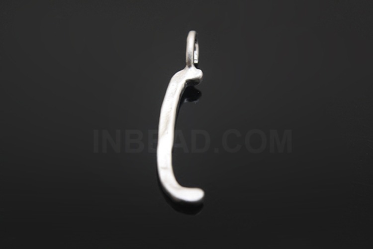 S1090-Matt Rhodium Plated-(2pcs)-Hammered Brass Initial C-Jewelry Making-Wholesale Jewelry Finding-Jewelry Supplies-Wholesale Initial, [PRODUCT_SEARCH_KEYWORD], JEWELFINGER-INBEAD, [CURRENT_CATE_NAME]