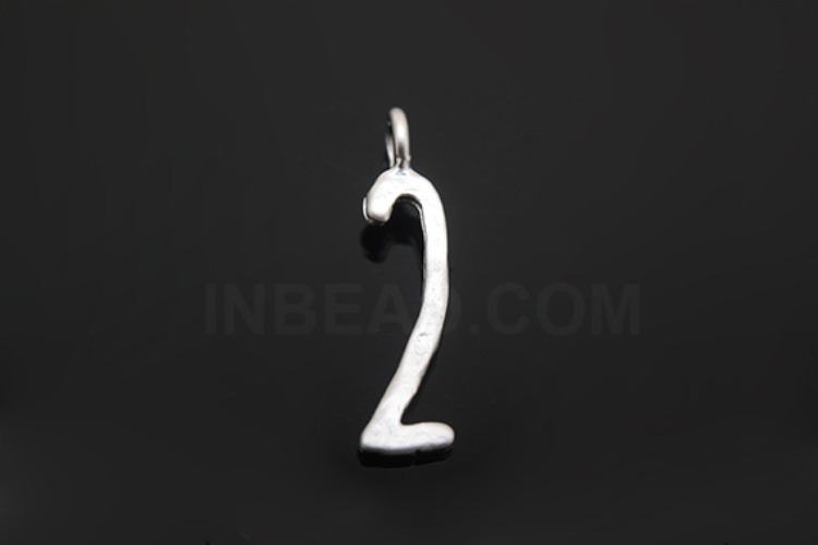 S1116-Matt Rhodium Plated-(2pcs)-Hammered Brass Number Charms 2-Jewelry Making-Wholesale Jewelry Finding-Jewelry Supplies-Wholesale Number, [PRODUCT_SEARCH_KEYWORD], JEWELFINGER-INBEAD, [CURRENT_CATE_NAME]