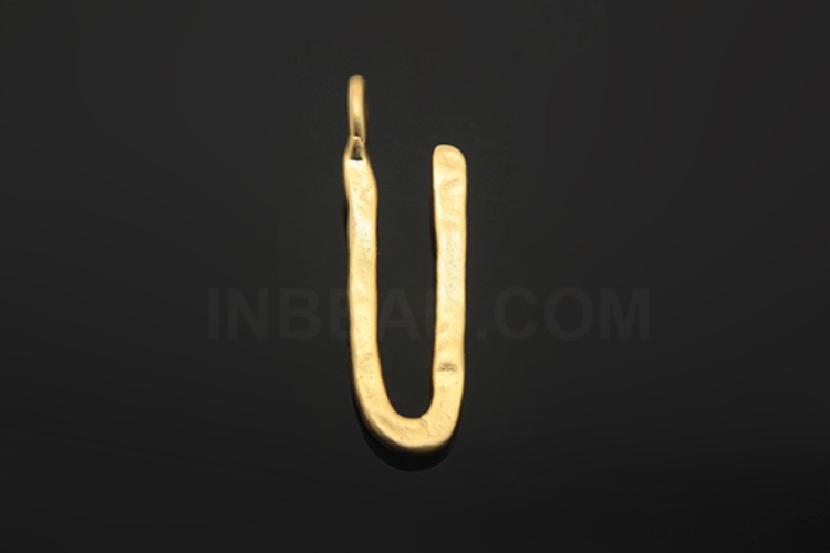 S1072-Matt Gold Plated-(2pcs)-Initial Pendant U-Jewelry Making-Wholesale Jewelry Finding-Jewelry Supplies-Wholesale Initial, [PRODUCT_SEARCH_KEYWORD], JEWELFINGER-INBEAD, [CURRENT_CATE_NAME]
