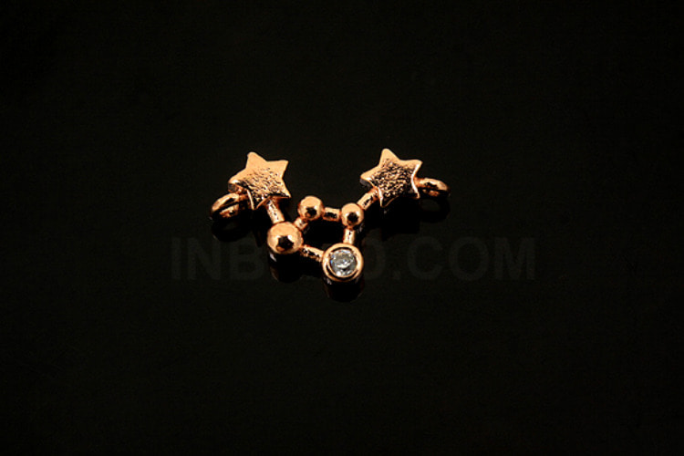 [W] S355 - Pink gold Plated-(20 pcs)- Libra Cubic Pendant -Cubic Zodiac-Wholesale Zodiac, [PRODUCT_SEARCH_KEYWORD], JEWELFINGER-INBEAD, [CURRENT_CATE_NAME]