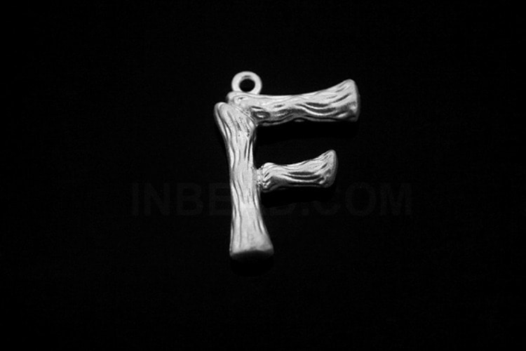 [W] S1292-Matt Rhodium Plated-(20pcs)-Initial Branch Pendant F-Jewelry Making-Wholesale Jewelry Finding-Jewelry Supplies-Wholesale Initial, [PRODUCT_SEARCH_KEYWORD], JEWELFINGER-INBEAD, [CURRENT_CATE_NAME]