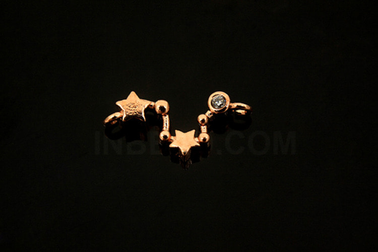 [W] S328 - Pink gold Plated-(20 pcs)- Gemini Cubic Pendant -Cubic Zodiac-Wholesale Zodiac, [PRODUCT_SEARCH_KEYWORD], JEWELFINGER-INBEAD, [CURRENT_CATE_NAME]