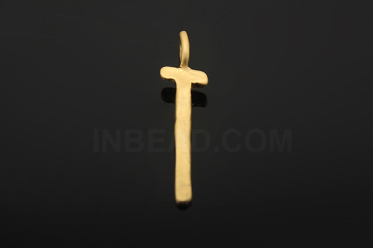 [W] S1071-Matt Gold Plated-(20pcs)-Initial Pendant T-Jewelry Making-Wholesale Jewelry Finding-Jewelry Supplies-Wholesale Initial, [PRODUCT_SEARCH_KEYWORD], JEWELFINGER-INBEAD, [CURRENT_CATE_NAME]