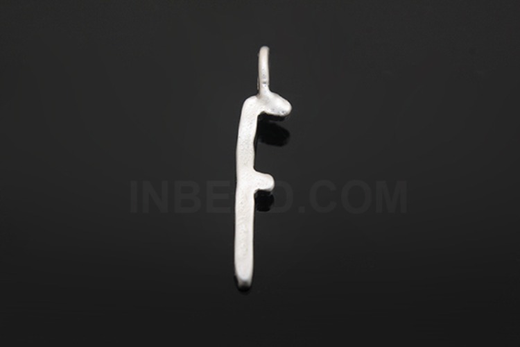 [W] S1093-Matt Rhodium Plated-(20pcs)-Hammered Brass Initial F-Jewelry Making-Wholesale Jewelry Finding-Jewelry Supplies-Wholesale Initial, [PRODUCT_SEARCH_KEYWORD], JEWELFINGER-INBEAD, [CURRENT_CATE_NAME]
