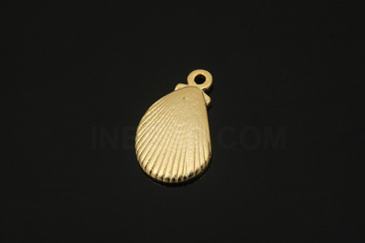 S1180-Matt Gold Plated-(2pcs)-Tiny pen Clam Charm-Small pen shell-Wholesale Charms, [PRODUCT_SEARCH_KEYWORD], JEWELFINGER-INBEAD, [CURRENT_CATE_NAME]