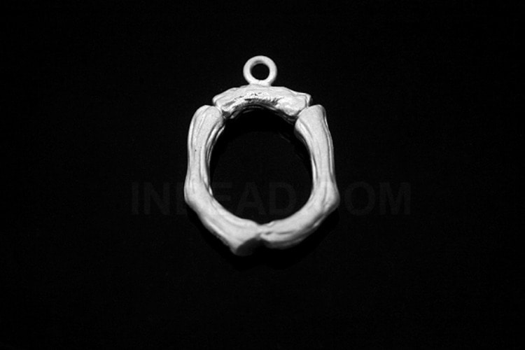 [W] S1301-Matt Rhodium Plated-(20pcs)-Initial Branch Pendant O-Jewelry Making-Wholesale Jewelry Finding-Jewelry Supplies-Wholesale Initial, [PRODUCT_SEARCH_KEYWORD], JEWELFINGER-INBEAD, [CURRENT_CATE_NAME]