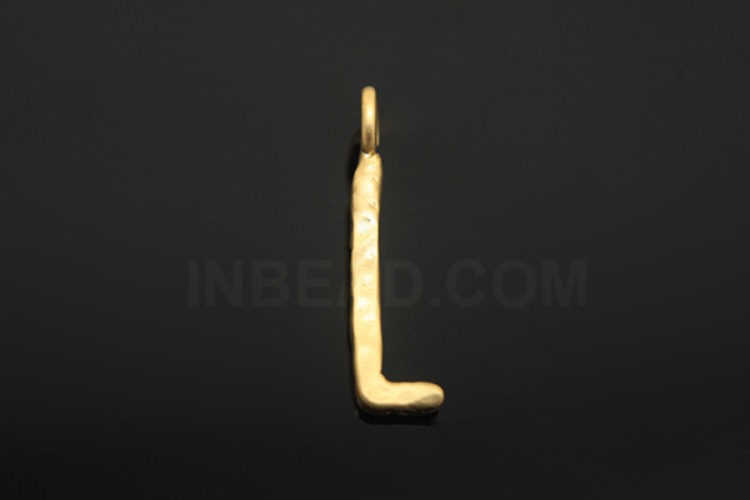 S1063-Matt Gold Plated-(2pcs)-Initial Pendant L-Jewelry Making-Wholesale Jewelry Finding-Jewelry Supplies-Wholesale Initial, [PRODUCT_SEARCH_KEYWORD], JEWELFINGER-INBEAD, [CURRENT_CATE_NAME]