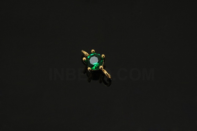 [W] S1222-Gold Plated-(50pcs)-4mm Emerald-Birthstone Emerald-Jewelry Making-Wholesale Jewelry Finding-Jewelry Supplies-Wholesale Connecters, [PRODUCT_SEARCH_KEYWORD], JEWELFINGER-INBEAD, [CURRENT_CATE_NAME]