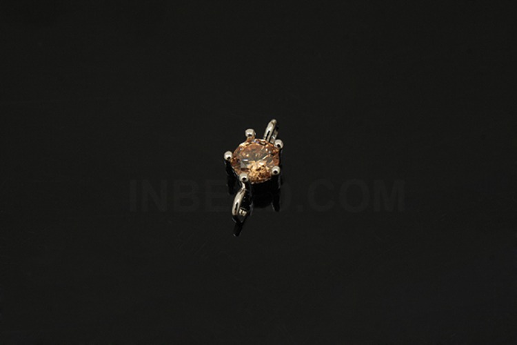 [W] S1240-Rhodium Plated-(50pcs)-4mm Topaz-Birthstone Topaz-Jewelry Making-Wholesale Jewelry Finding-Jewelry Supplies-Wholesale Connecters, [PRODUCT_SEARCH_KEYWORD], JEWELFINGER-INBEAD, [CURRENT_CATE_NAME]