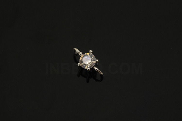 [W] S1239-Rhodium Plated-(50pcs)-4mm Opal-Birthstone Opal-Jewelry Making-Wholesale Jewelry Finding-Jewelry Supplies-Wholesale Connecters, [PRODUCT_SEARCH_KEYWORD], JEWELFINGER-INBEAD, [CURRENT_CATE_NAME]