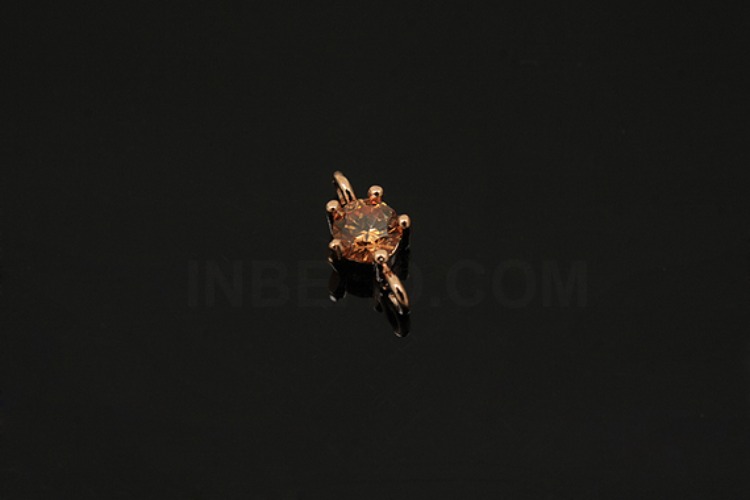 [W] S1252-Pink Gold Plated-(50pcs)-4mm Topaz-Birthstone Topaz-Jewelry Making-Wholesale Jewelry Finding-Jewelry Supplies-Wholesale Connecters, [PRODUCT_SEARCH_KEYWORD], JEWELFINGER-INBEAD, [CURRENT_CATE_NAME]