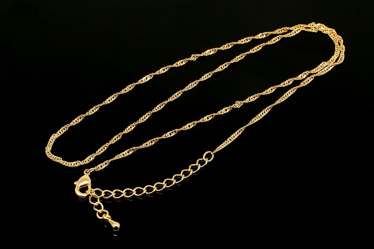 [W] R077-Gold Plated (20pcs)-D125 HM Chain-42cm+Extender 5cm Finished Chain-Ready Made Necklace, [PRODUCT_SEARCH_KEYWORD], JEWELFINGER-INBEAD, [CURRENT_CATE_NAME]