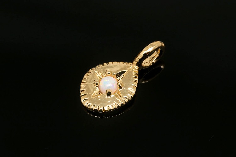 [W] M480-Gold Plated-(20pcs)-16.5*8.5mm Opal North Star Charms-Tiny Opal Pendant-Wholesale Charms, [PRODUCT_SEARCH_KEYWORD], JEWELFINGER-INBEAD, [CURRENT_CATE_NAME]