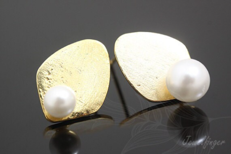 K057-Gold Plated-(1pairs)-Earring Component-Wholesale Silver Earrings, [PRODUCT_SEARCH_KEYWORD], JEWELFINGER-INBEAD, [CURRENT_CATE_NAME]