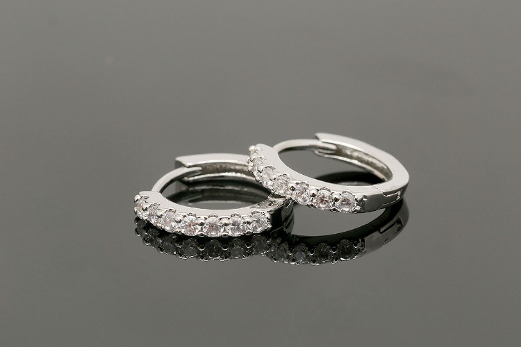 [W] CH6089-Ternary Alloy Plated (10pairs)-14mm CZ Round Lever Back Earrings-Earring Component-Nickel Free, [PRODUCT_SEARCH_KEYWORD], JEWELFINGER-INBEAD, [CURRENT_CATE_NAME]