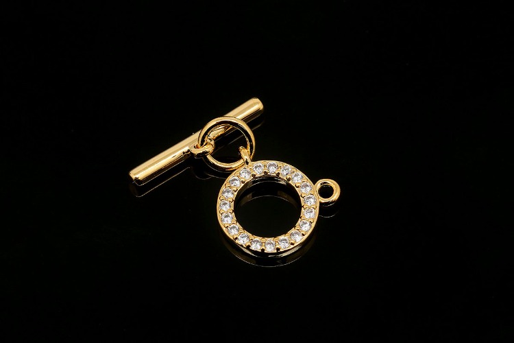 [W] TG015-Gold Plated (20pcs)-9mm CZ Toggle Bar Clasp-Clasp Pendant-Basic Component, [PRODUCT_SEARCH_KEYWORD], JEWELFINGER-INBEAD, [CURRENT_CATE_NAME]