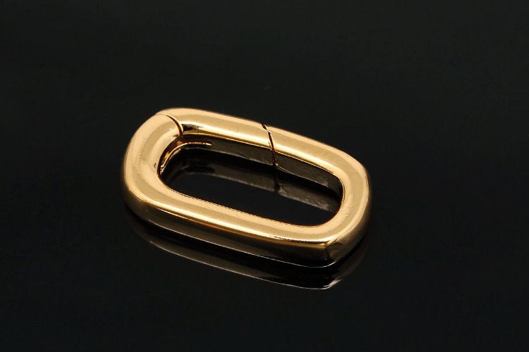 [W] CH6085-Gold Plated-(20pcs)-18*9.5mm Oval Clasp-Brass Snap Clasp-Connector Clasp-Spring Carabiner, [PRODUCT_SEARCH_KEYWORD], JEWELFINGER-INBEAD, [CURRENT_CATE_NAME]