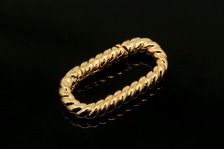 [W] CH6073-Gold Plated-(20pcs)-22*11mm Oval Clasp-Brass Snap Clasp-Connector Clasp-Spring Carabiner, [PRODUCT_SEARCH_KEYWORD], JEWELFINGER-INBEAD, [CURRENT_CATE_NAME]