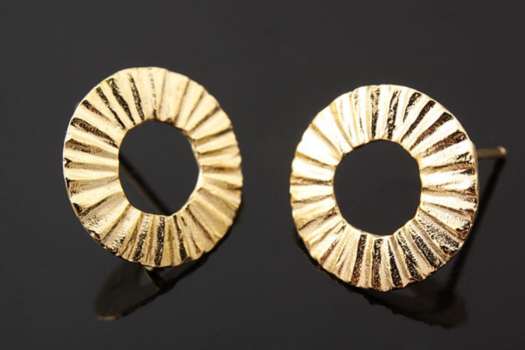 K092-Gold Plated-(1pairs)-Circle Earring Component-Wholesale Silver Earrings, [PRODUCT_SEARCH_KEYWORD], JEWELFINGER-INBEAD, [CURRENT_CATE_NAME]