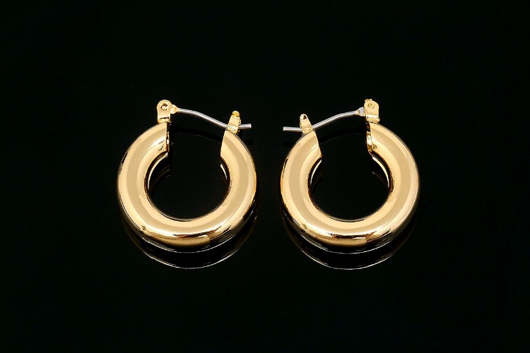 CH6100-Gold Plated (1pairs)-20mm Lever Back Earrings-5mm Thickness Hoops-Nickel Free Needle, [PRODUCT_SEARCH_KEYWORD], JEWELFINGER-INBEAD, [CURRENT_CATE_NAME]