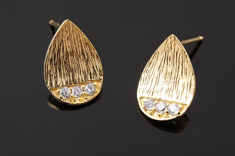 [W] K800-Gold Plated-(10pairs)-CZ Earring Component-Wholesale Silver Earrings, [PRODUCT_SEARCH_KEYWORD], JEWELFINGER-INBEAD, [CURRENT_CATE_NAME]