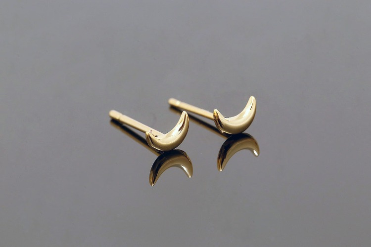 [W] CH6082-Gold Plated-(10pairs)-6*4mm Tiny Moon Earrings-Nickel Free, [PRODUCT_SEARCH_KEYWORD], JEWELFINGER-INBEAD, [CURRENT_CATE_NAME]