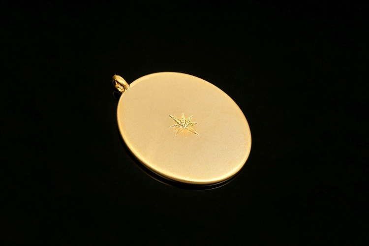 [W] M383-Matt Gold Plated-(20pcs)-19*13.5mm Star Pattern Oval Charms-Sun Pendant-Necklace Earrings Making Supply-Wholesale Charms, [PRODUCT_SEARCH_KEYWORD], JEWELFINGER-INBEAD, [CURRENT_CATE_NAME]