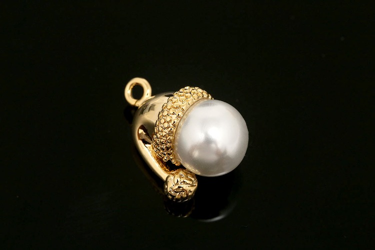 [W] E589-Gold Plated-(20pcs)-13*11.5mm Pearl Snowman Charms-Tiny Snowman Pendant-Christmas Pendant-Wholesale Charms, [PRODUCT_SEARCH_KEYWORD], JEWELFINGER-INBEAD, [CURRENT_CATE_NAME]