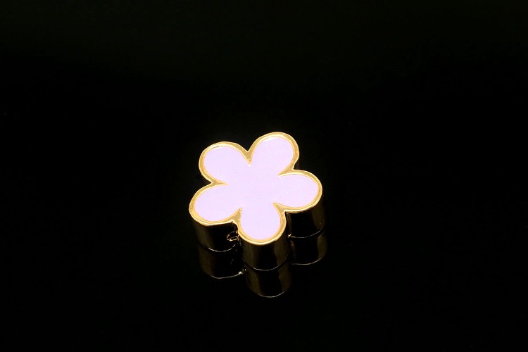 [W] M1565-Gold Plated-(20pcs)-9mm Light Purple Epoxy Clover Charms-Tiny Clover Beads-Wholesale Metal Beads, [PRODUCT_SEARCH_KEYWORD], JEWELFINGER-INBEAD, [CURRENT_CATE_NAME]