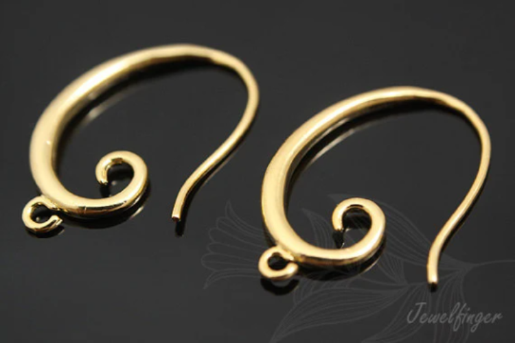 K342-Gold Plated-(1pairs)-Wholesale Silver Earrings, [PRODUCT_SEARCH_KEYWORD], JEWELFINGER-INBEAD, [CURRENT_CATE_NAME]
