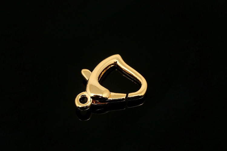 [W] CH6071-Gold Plated-(20pcs)-12.5*9mm Heart Clasp-Brass Lobster Clasp-Clasp Pendant, [PRODUCT_SEARCH_KEYWORD], JEWELFINGER-INBEAD, [CURRENT_CATE_NAME]